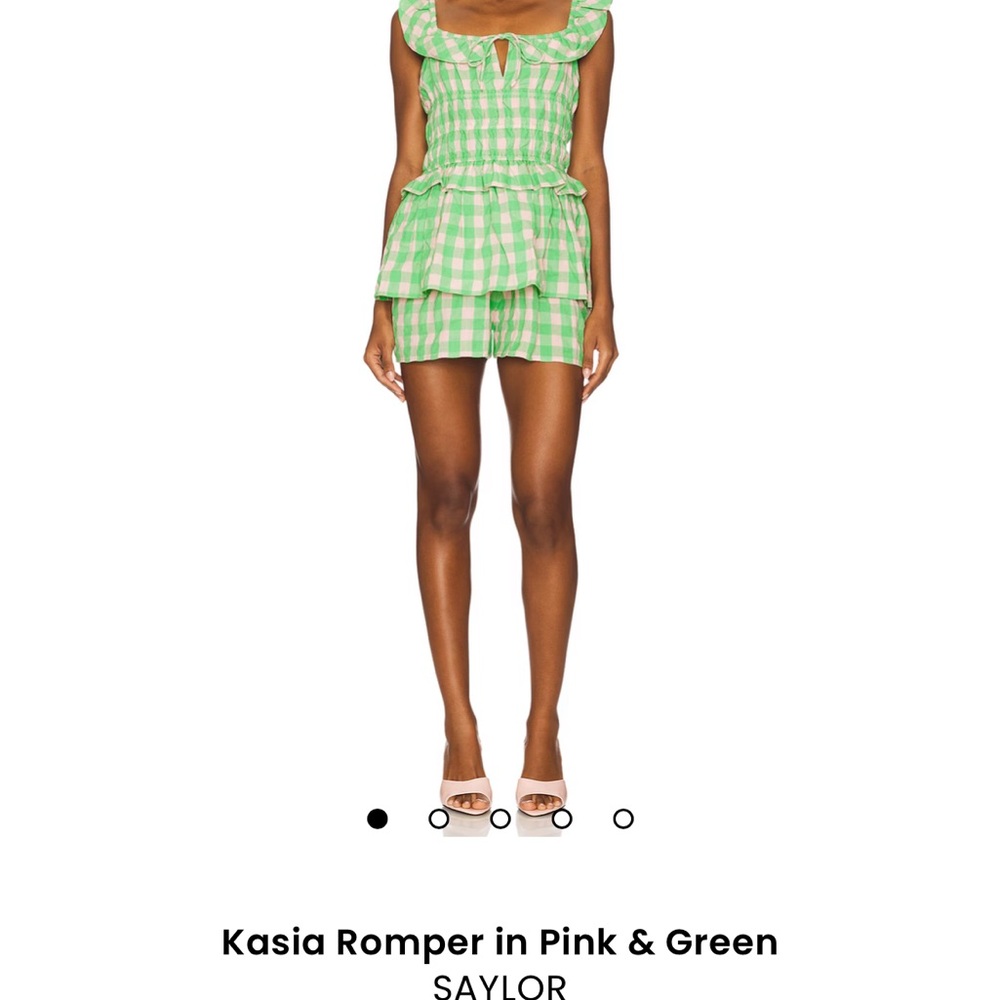 SAYLOR Kasia Romper with Pink and Green Pattern